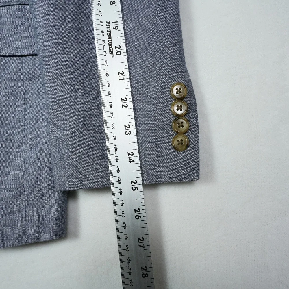 J.Crew Ludlow Slim Blazer 40R Gray Cotton Linen Somelos Portugal Sport Coat Mens